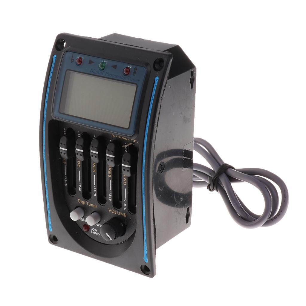 1 Set 5-Band EQ Equalizer Acoustic Guitar LC-5 Pickup Tuner Guitar Parts