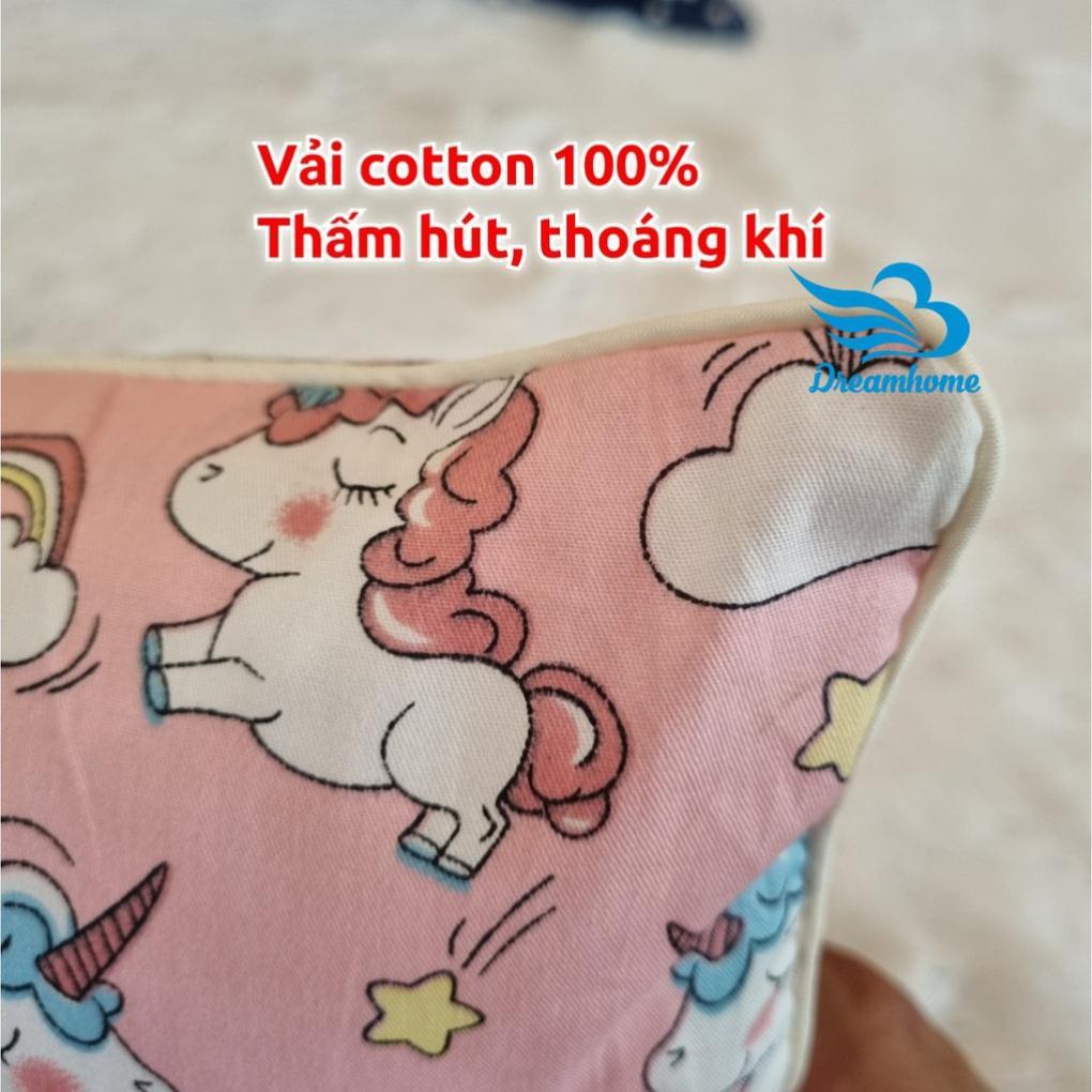 Gối trẻ em cotton 100% 30x42cm, gối cho bé 1 tuổi đến 5 tuổi