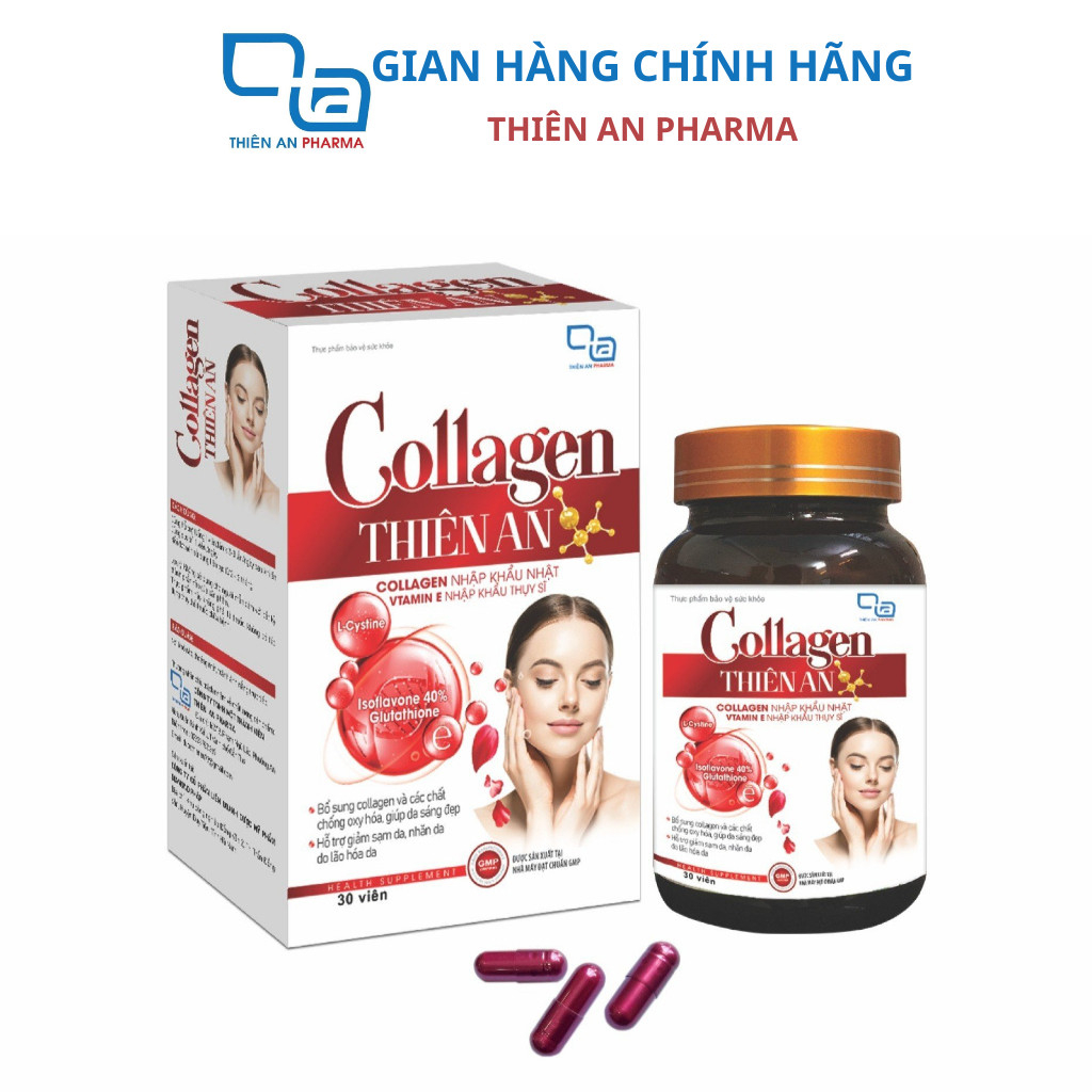 Collagen Thiên An Bổ Sung Collagen Và Các Chất Chống Oxy Hóa, Hỗ Trợ Tăng Tính Đàn Hồi Cho Da, Hỗ Trợ Da Sáng Đẹp