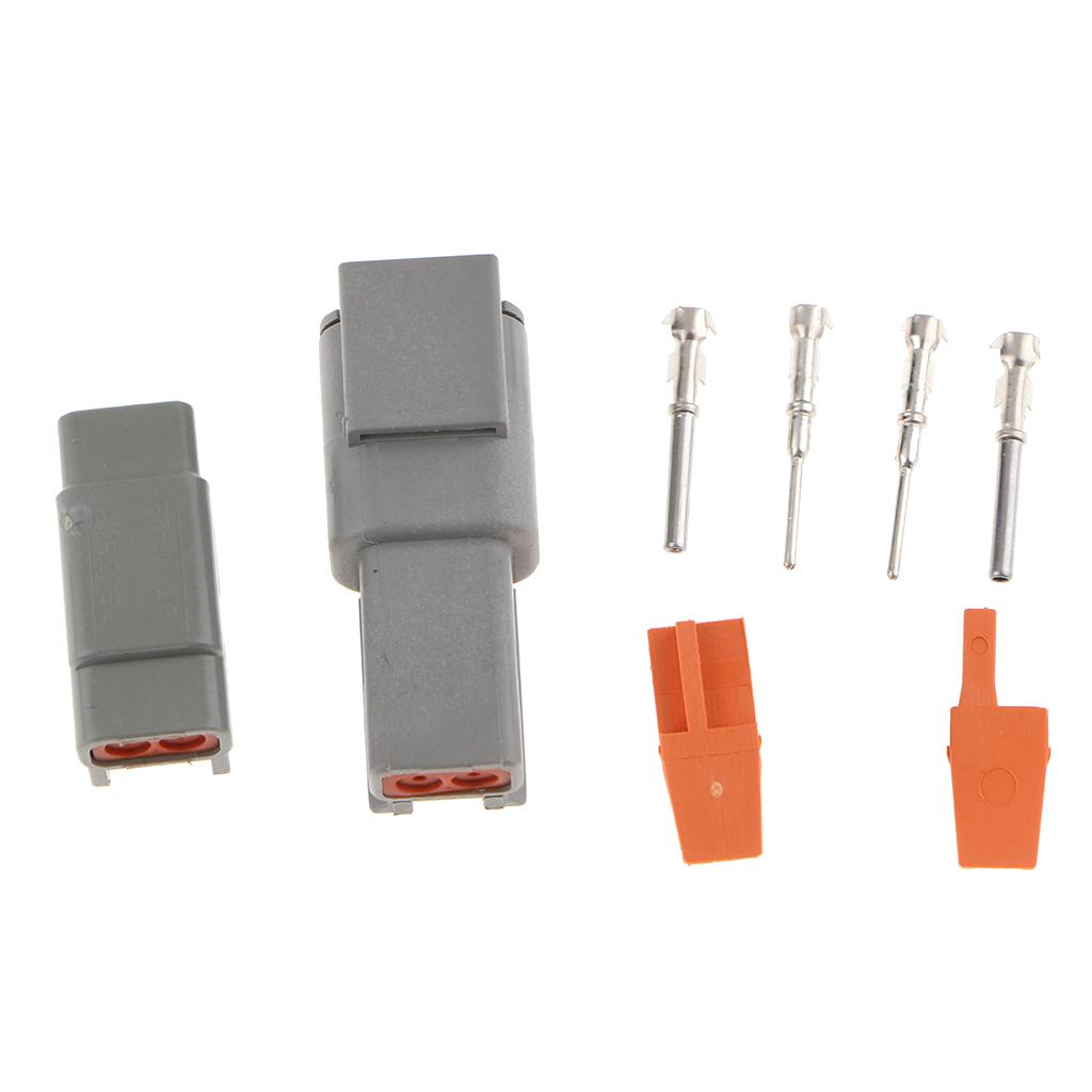 1 Kit 2Pin Way Car Sealed Electrical Wire Connector  and Terminals Kit