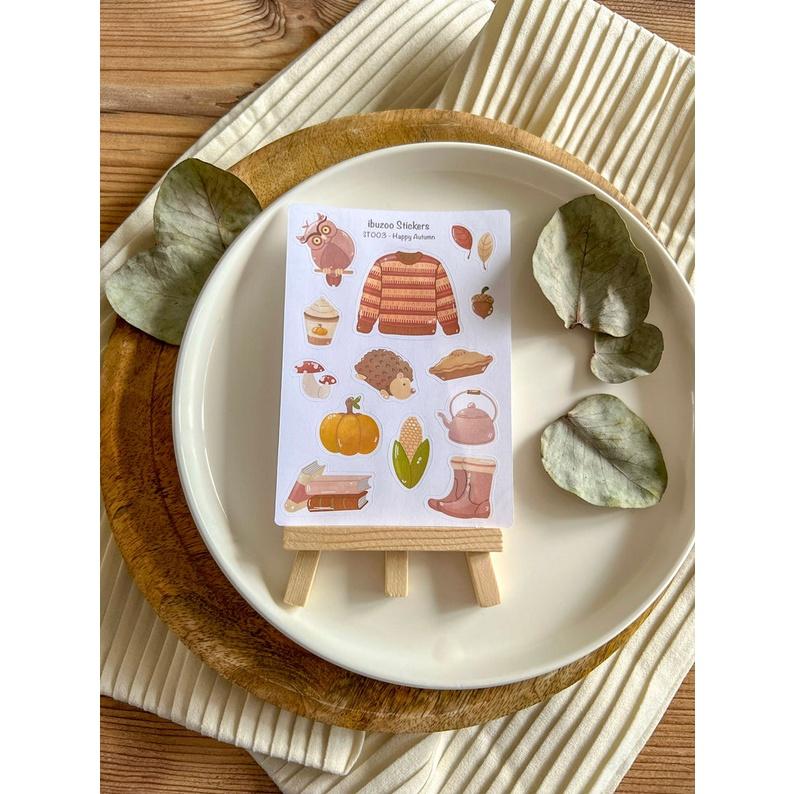 Sticker sheet happy Autumn - chuyên dán, trang trí sổ nhật kí, sổ tay | Bullet journal - Unim028