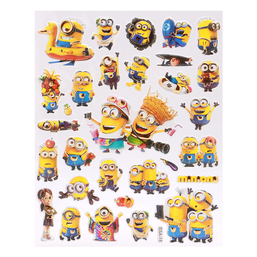 Hình Dán Nổi 3D Chủ Đề Minions