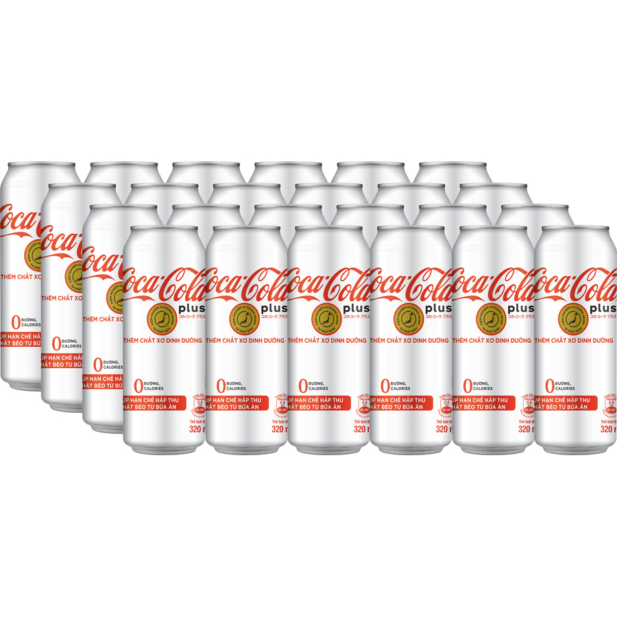 Thùng 24 Lon Nước Giải Khát Coca-Cola Plus 320ml x24