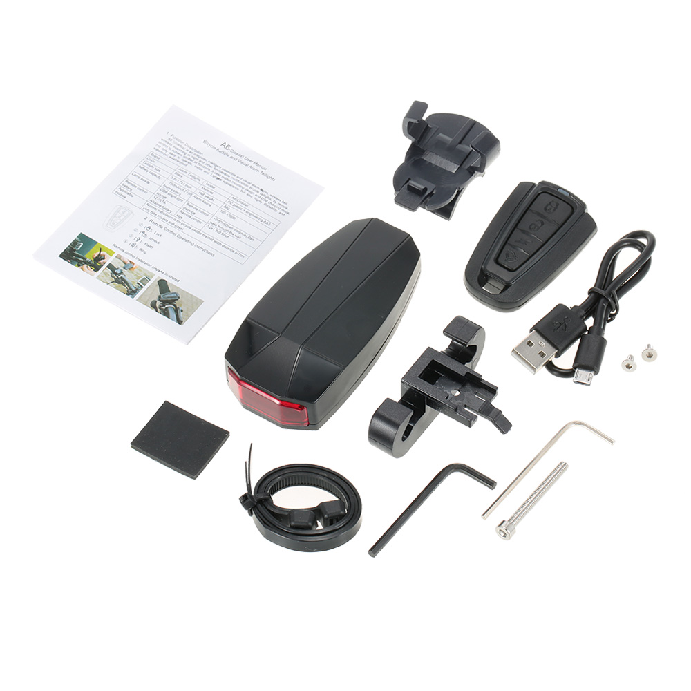 Đèn hậu dành cho xe đạp thông minh chống trộm cảnh báo đèn LED có kết nối không dây Bike Taillights Intelligent Anti-Theft