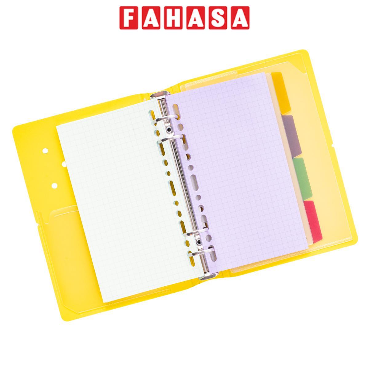 Sổ Còng Trang Trí A6 Bìa Cứng - 80 Trang 4 Lỗ - Sworld ST6188-PE - Purple