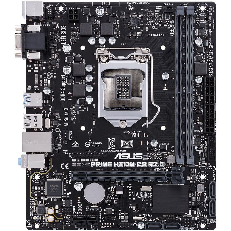 Bo Mạch Chủ Mainboard ASUS PRIME H310M-CS R2.0 - Hàng Chính Hãng