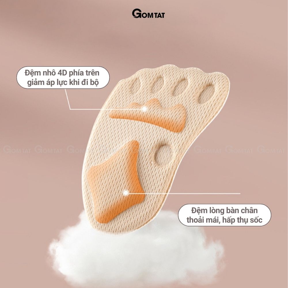 Miếng lót giày cao gót GOMTAT, giảm đau nhức mũi bàn chân trước, chất liệu thoáng khí có đệm chống trượt - MUI-MAO-9003