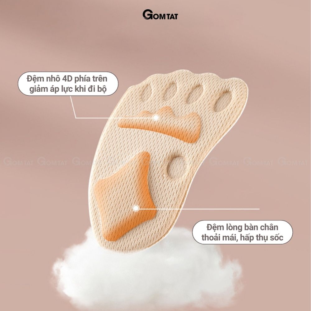 Miếng lót giày cao gót GOMTAT, giảm đau nhức mũi bàn chân trước, chất liệu thoáng khí có đệm chống trượt - MUI-MAO-9003