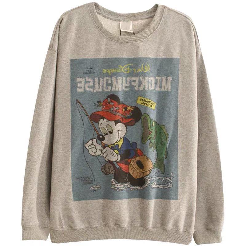 ÁO NỈ DC MICKEY MOUSE TAY BÈO