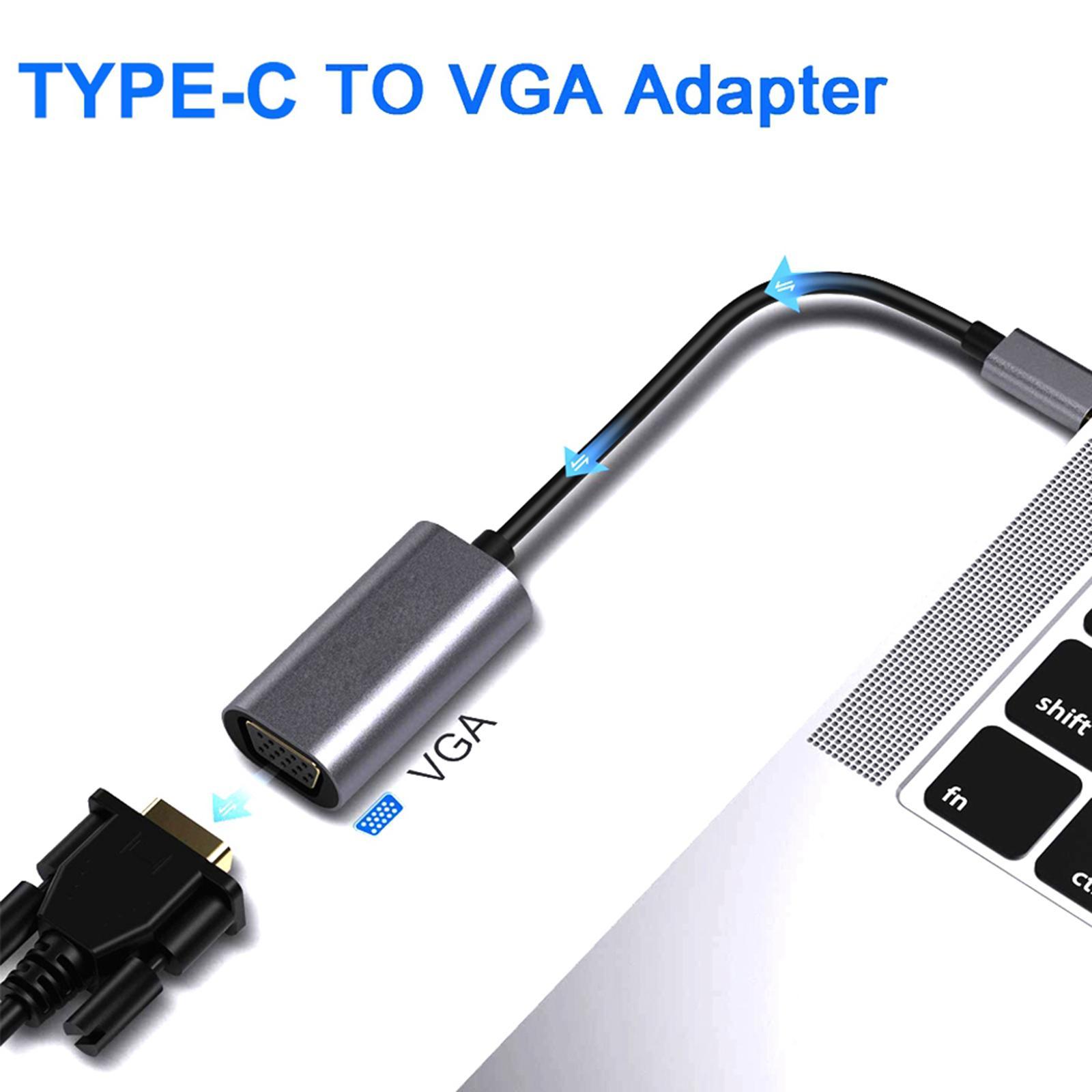 USB C to VGA Adapter /1080P Type C VGA Cable Converter for Air 12inch Laptops