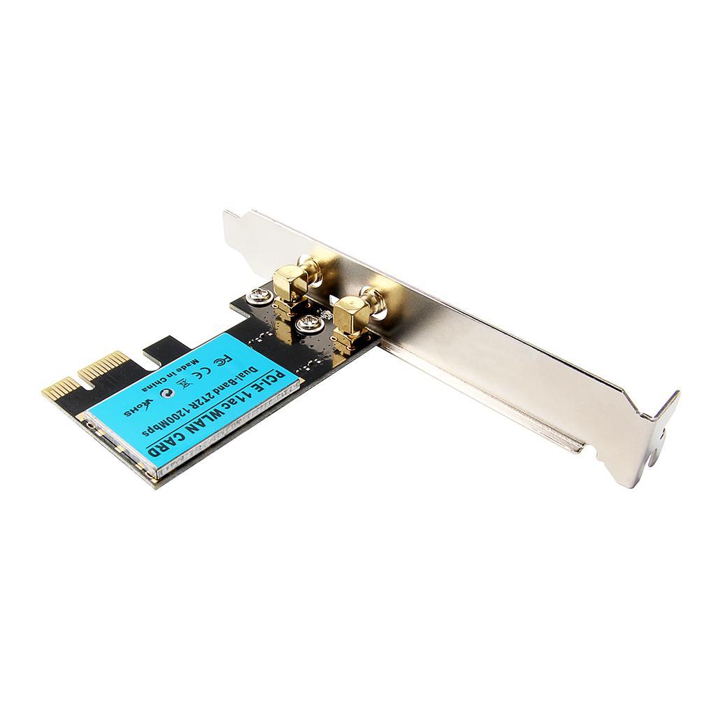 Dual Band 1200Mbps PCI-E Wifi Wireless Adapter Bluetooth 4.0 Network card