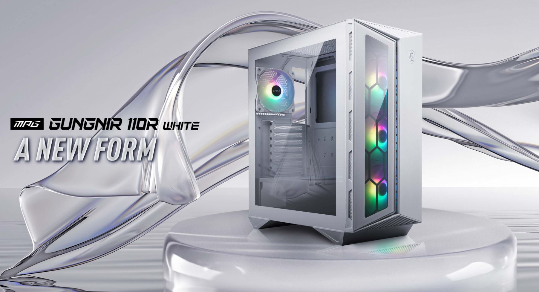 Vỏ case MSI MPG GUNGNIR 110R WHITE (Trắng) - Hàng chính hãng