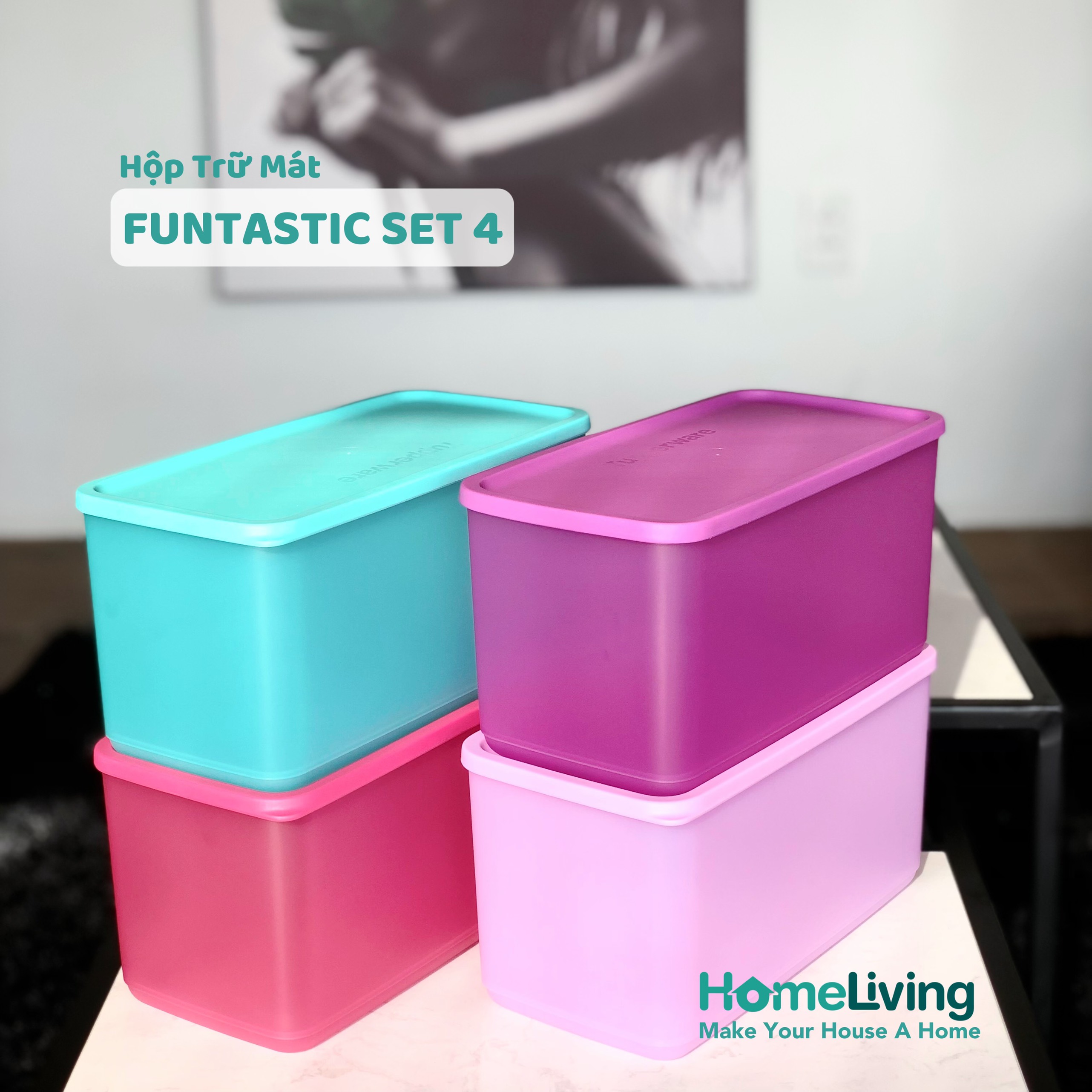 Bộ Trữ Khô &amp; Mát Tupperware Funtastic Four