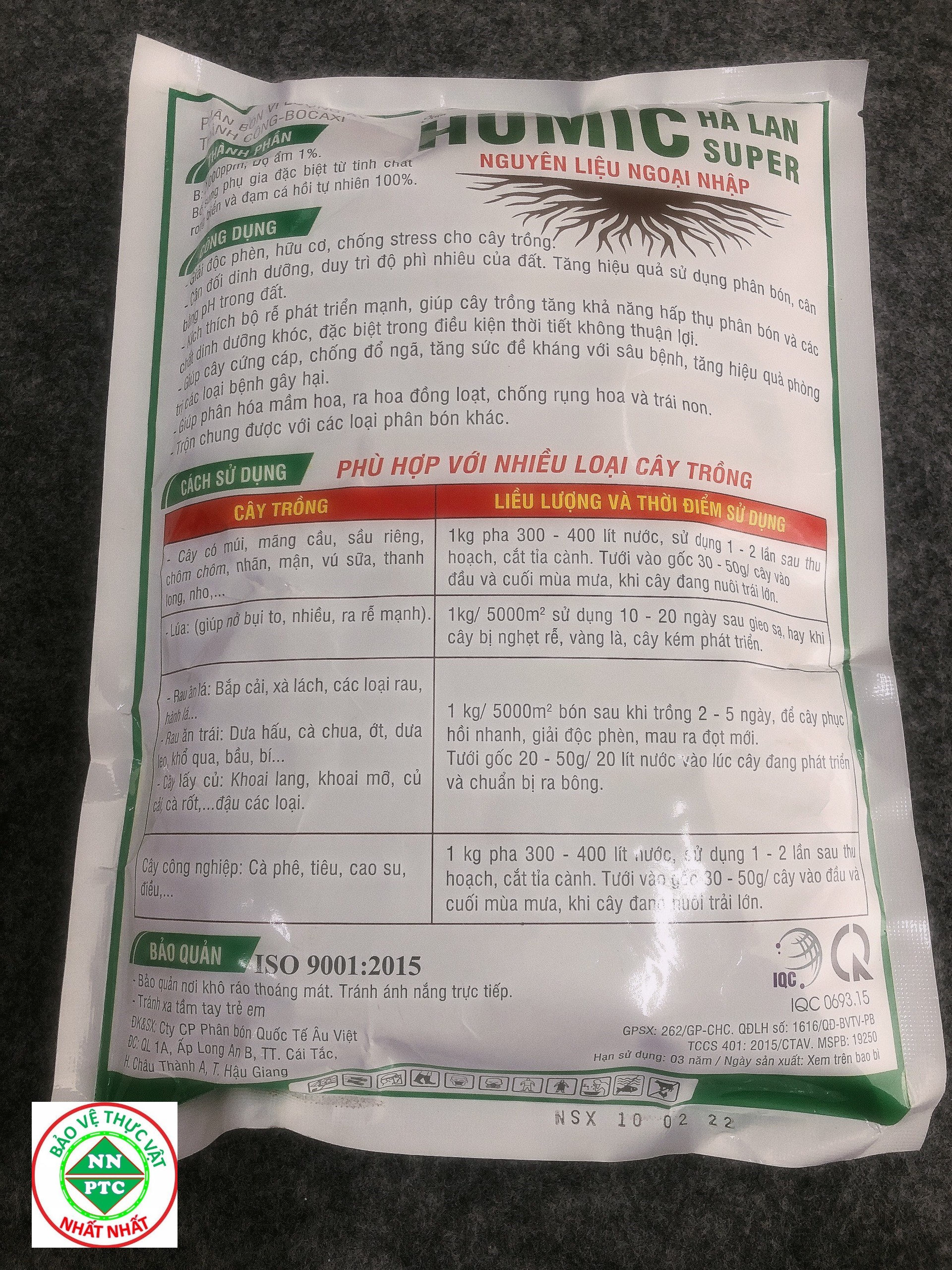 Phân Bón Vi Lượng Humic Super 1kg