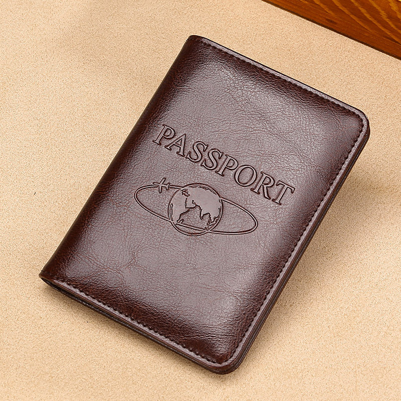 Ví Passport Bao Da Đựng Hộ Chiếu Da Bò Thật Nhiều Màu - nâu