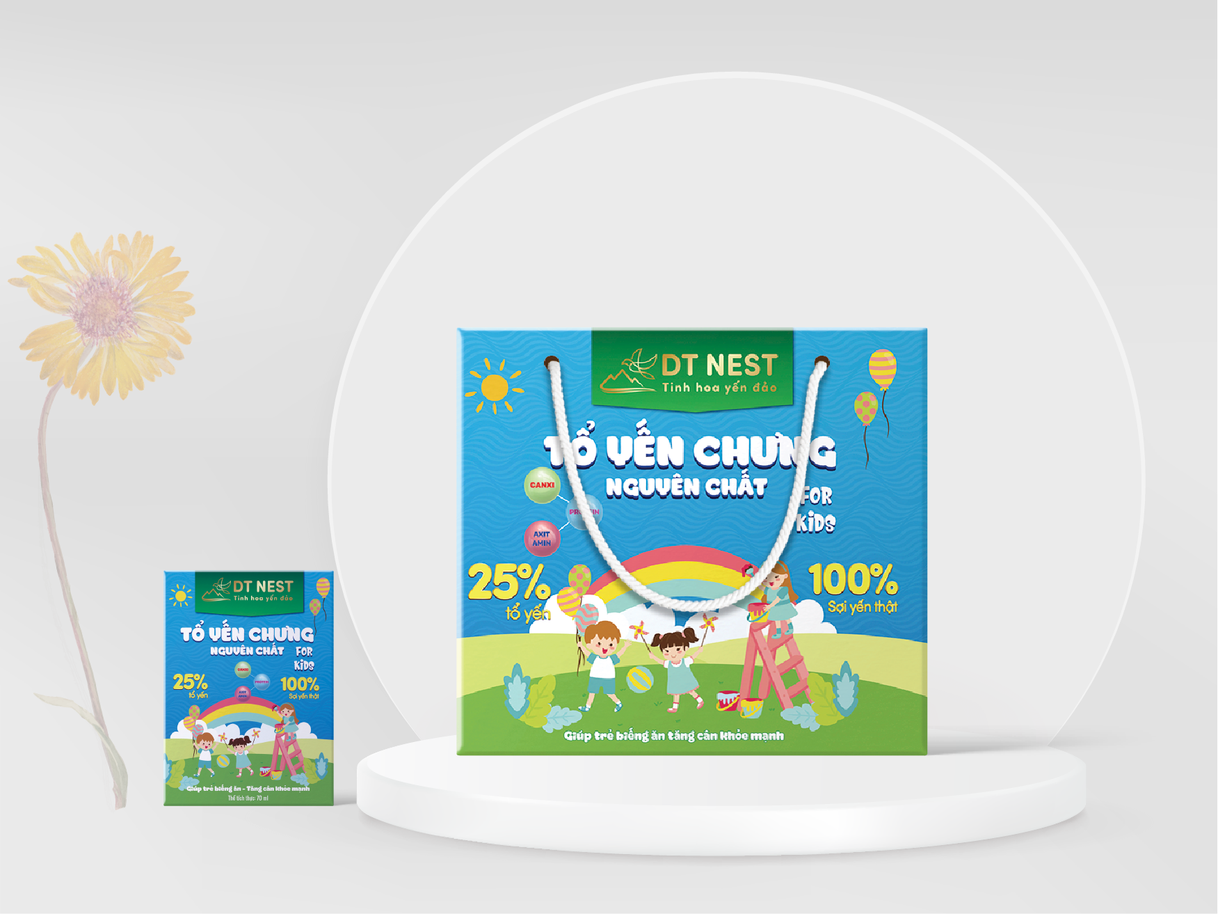 Đặc sản Khánh Hòa -  Log Tổ Yến Nguyên Chất For Kids DT NEST/ DT FOOD - OCOP 4 SAO