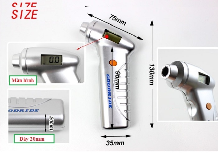 Thiết Bị Đo Áp Suất Lốp Xe Nhỏ Gọn V2