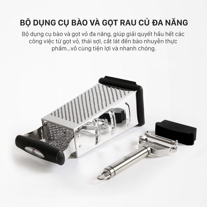 Bộ Dụng Cụ Bào Rau Củ Và Nạo Rau Củ Đa Năng