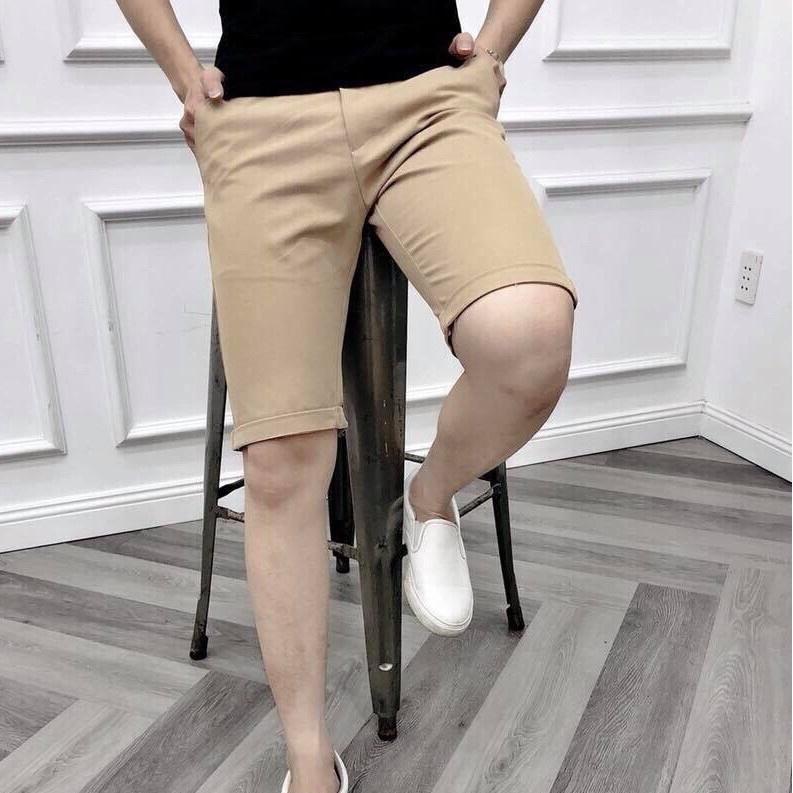 Quần Short Nam Tây Âu Vải COTTON 2 CHIỀU Chống Nhăn Chống Xù Quần Tây Nam Ngắn Dáng Đẹp Form Ôm Hàn Trẻ Trung