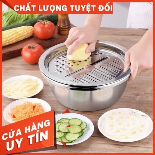 Bộ rổ nạo Inox 304 rổ nạo đa năng 3 Chi Tiết Tiện Lợi