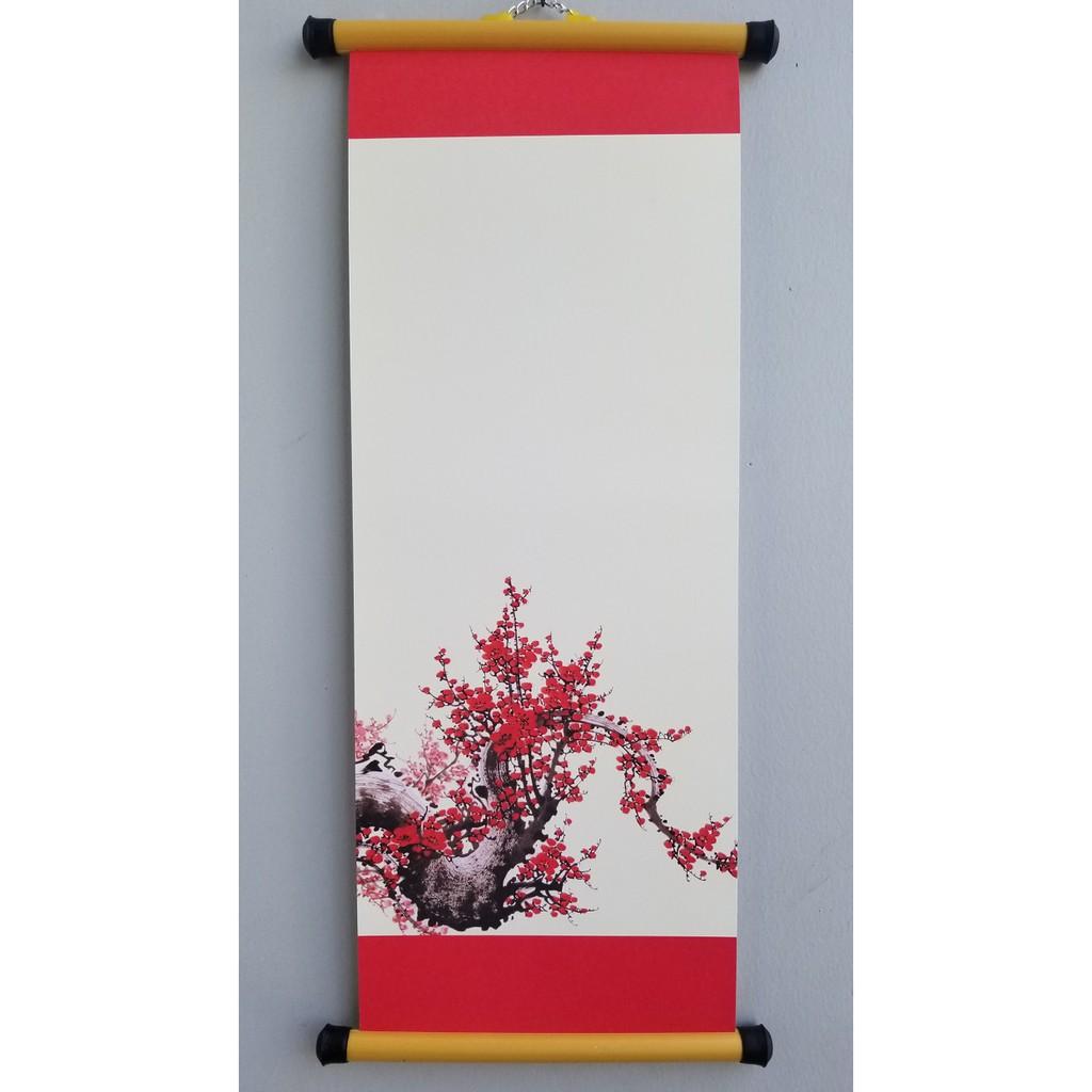 Bộ gồm 10 tờ và 10 CẶP nẹp treo giấy viết thư pháp cỡ 20cm x 54cm