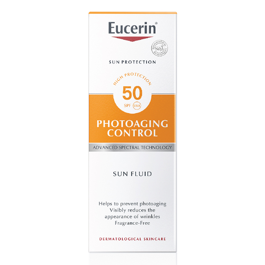 Kem chống nắng giúp ngăn ngừa lão hóa da Eucerin Sun Fluid Photoaging Control SPF 50