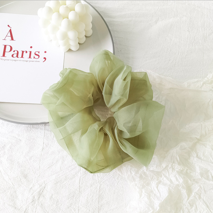 Sét nhiều dây buộc tóc Scrunchies voan dễ thương