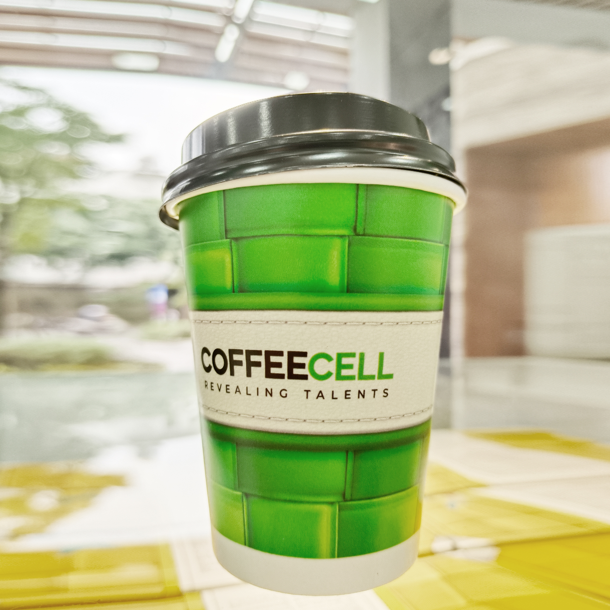 Bộ Cốc Giấy Tiện Lợi Coffeecell (Màu Xanh Lá) - COFFEECELL - Chất liệu cao cấp, Chịu được nước nóng &amp; lạnh, Kiểu dáng sang trọng - Hàng Chính Hãng