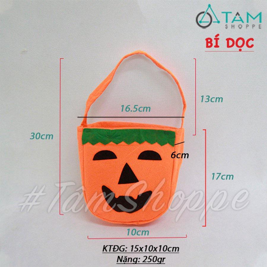 Túi đựng kẹo Halloween vải nỉ nhiều kiểu HLW-HDK-04