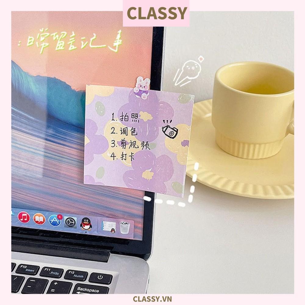 Giấy ghi chú, giấy note Classy họa tiết hoa phong cách hàn quốc PK1569