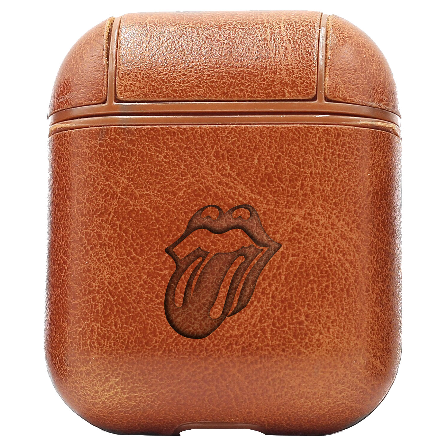 Bao Da Cover Apple Airpods 1 / 2 Premium  Khắc Hình Rock Rolling Stones