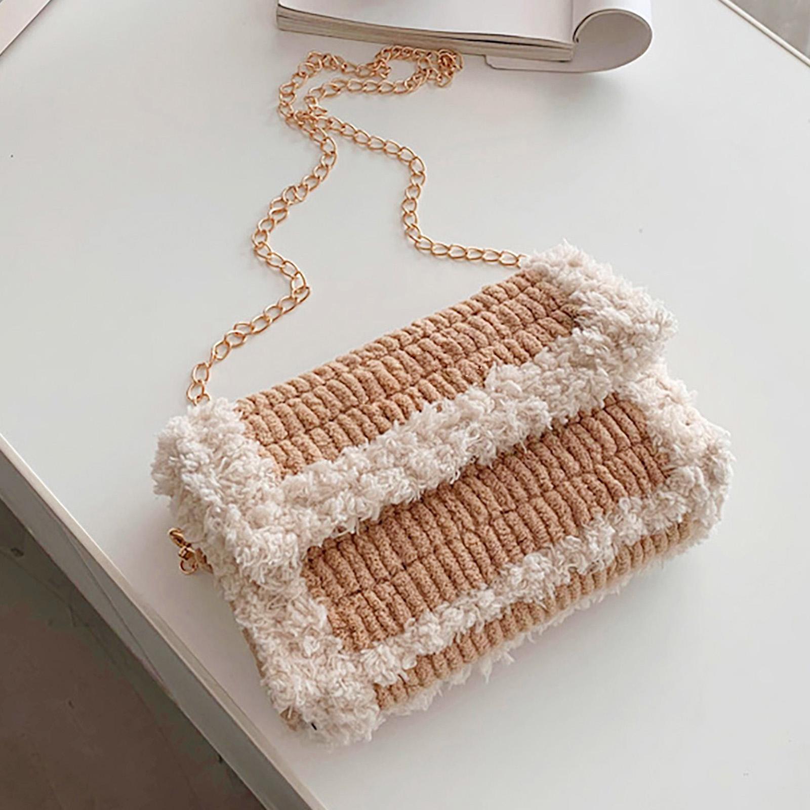 Bag DIY Materials with Straps Hand Knit Woven Bag Bag Knitting Plastic Mesh Template Bag Making Kit