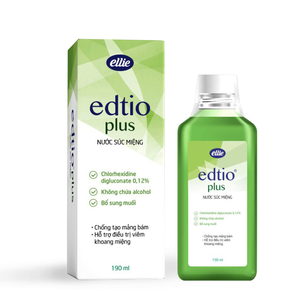 Nước súc miệng Ellie Edtio Plus 190ml chống tạo mảng bám, hôi miệng, hương thơm mát - Lady &amp; Men Viet Nam