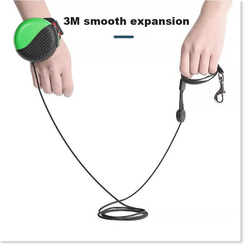 Đồng Hồ đeo tay dắt chó có thể co giản thu vào PET LEASH (Xám Đen) Gia Dụng SG