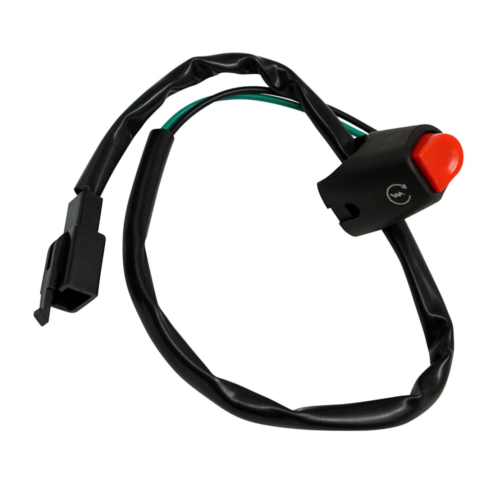 Motorcycle Ignition Switch Self Reset Universal Red Button Plug and Play Simple Installation Good Performance Accessory Professional Compact