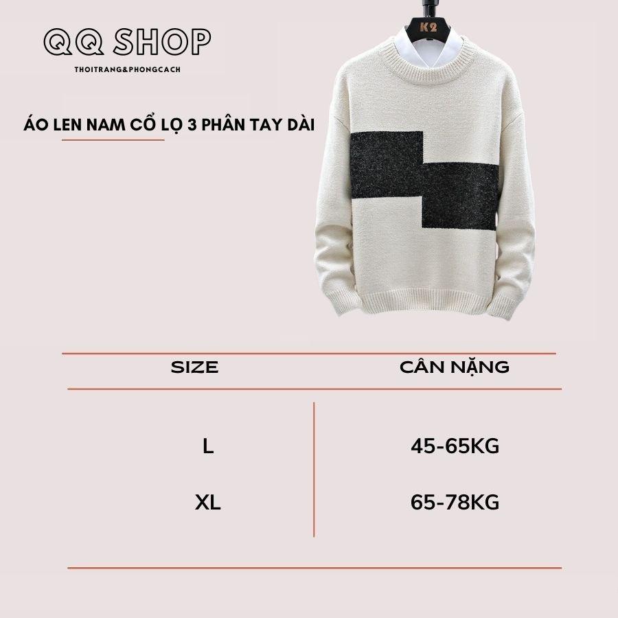 Áo len caro áo len nam cao cấp dài tay cổ tròn phong cách hàn quốc - QQ.SHOP