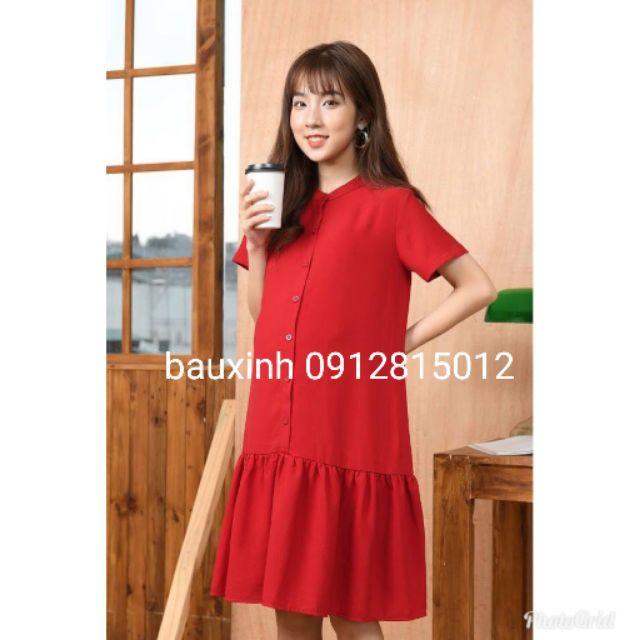 [Hàng loại 1]Đầm Bầu Váy Bầu cao cấp dáng Xuông Chất Lụa Hàn Mềm, siêu mát Thấm Mồ Hôi Tốt, Freesize từ 45 đến 70Kg