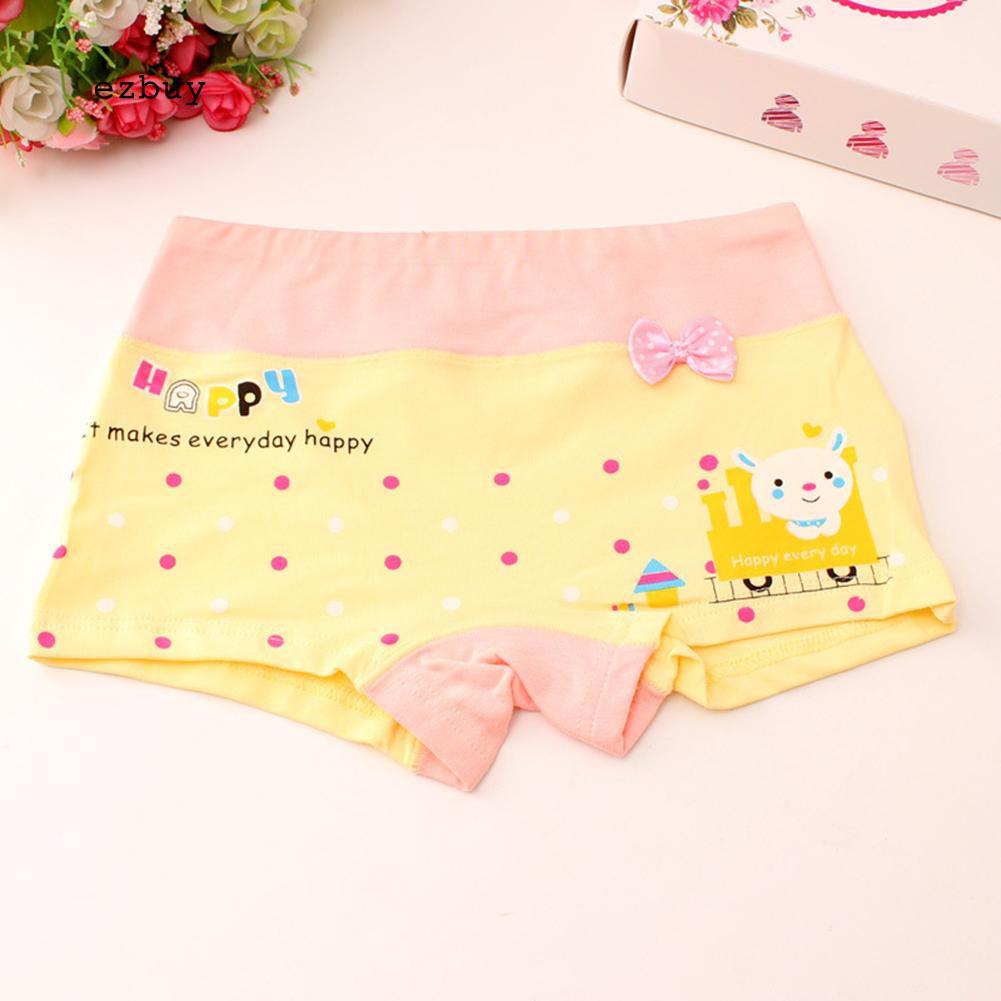 Quần lót cotton phối nơ dễ thương thời trang dành cho bé gái