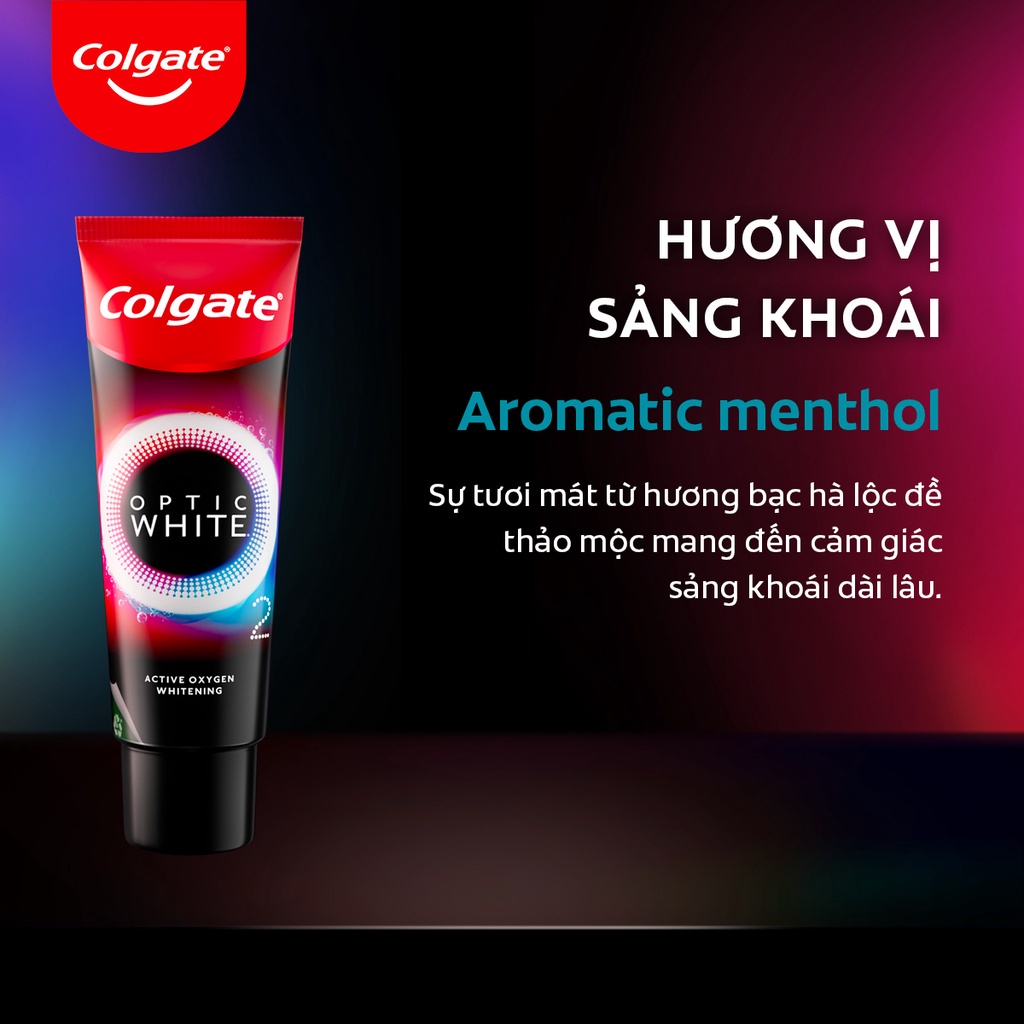 Bộ 4 Kem Đánh Răng Colgate Optic White O2 làm trắng răng đột phá trong 3 ngày với Oxy Hoạt Tính 20g/ tuýp