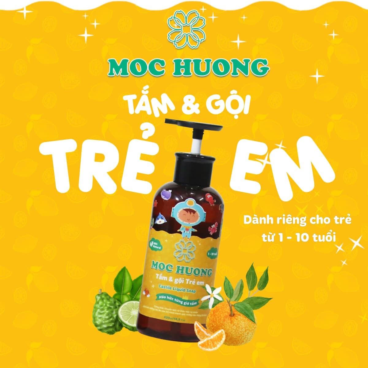 Sữa tắm &amp; gội trẻ em Mộc Hương 420ml