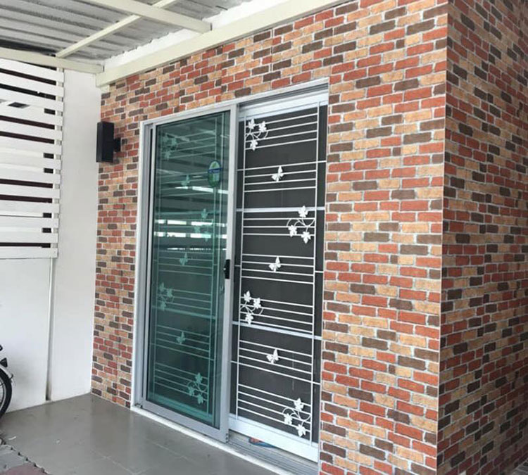 10m giấy dán tường giả gạch đỏ C0053