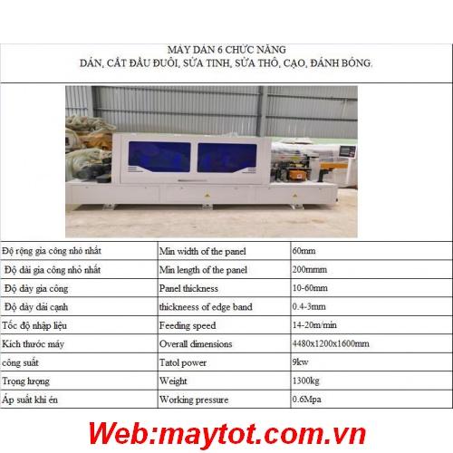 Máy dán cạnh tự động 6 chức năng HW 368 Công nghệ Châu Âu