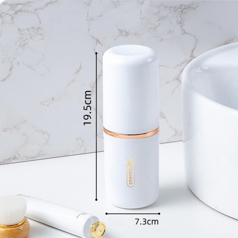 Cốc Đựng Bàn Chải Đánh Răng Cao Cấp Khi Đi Du Lịch 2 in 1, Hộp Đựng Kem Đánh Răng Cầm Tay Cực Kì Tiện Dụng