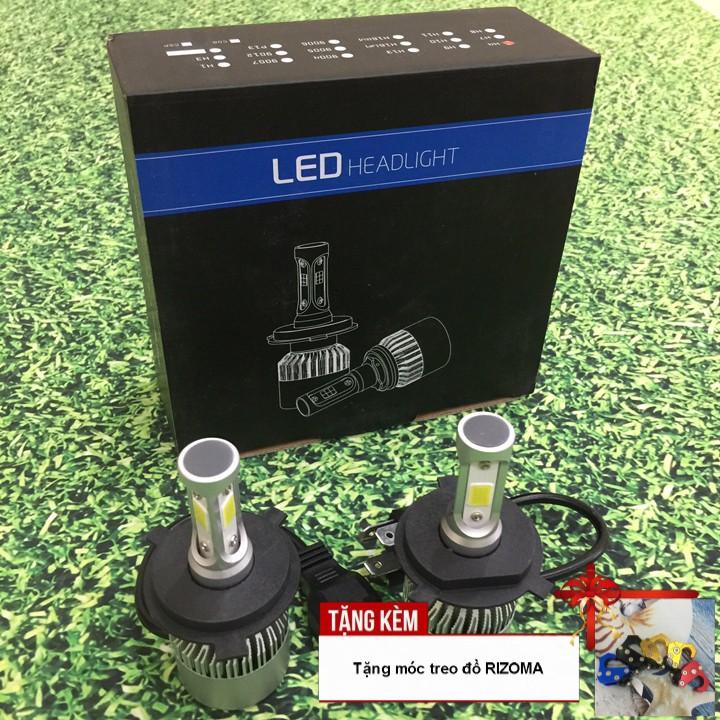 Đèn Pha Led C6 3 tim chân H4 cho xe máy A214-TK07 - Tặng kèm móc treo đồ tiện lợi