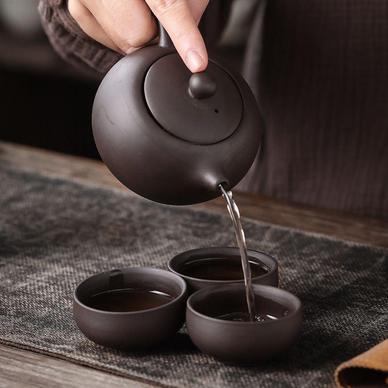 Bộ Bình Trà Có Túi Đựng Đi Du Lịch Thiết Kế Cao Cấp Tiện Dụng, Lạ Mắt Và Độc Đáo + Tặng Kèm Khăn Lau Cao Cấp