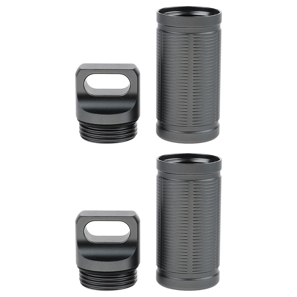 2 Piece Titanium Outdoor Travel Waterproof Mini Pill Case Box Capsule Bottle