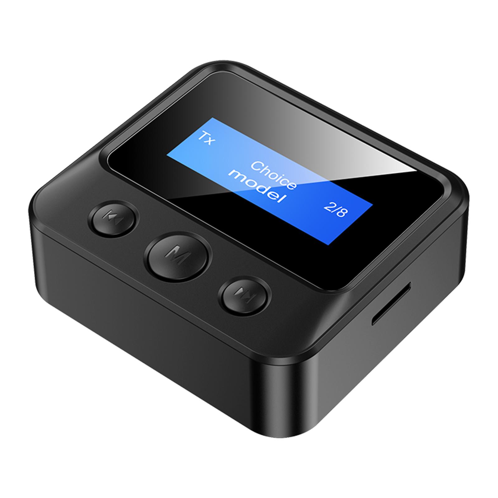 C39S BT 5.0 Audio Receiver Transmitter LCD Display For Car TV PC Headphone 3.5MM AUX Stereo MP3 Player Wireless Adapter