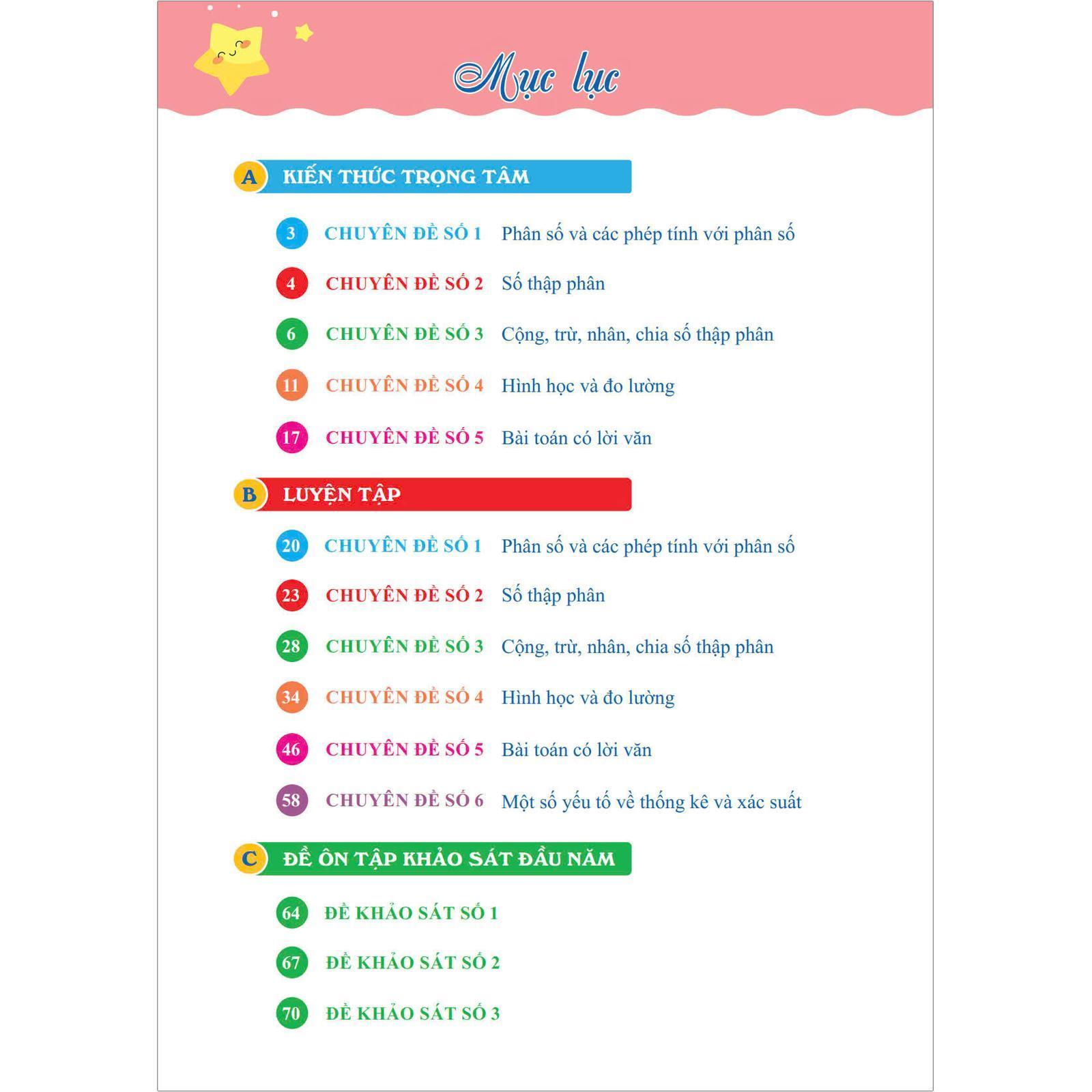 Ôn Hè TOÁN 5 (Chương Trình Mới) - Bản Quyền