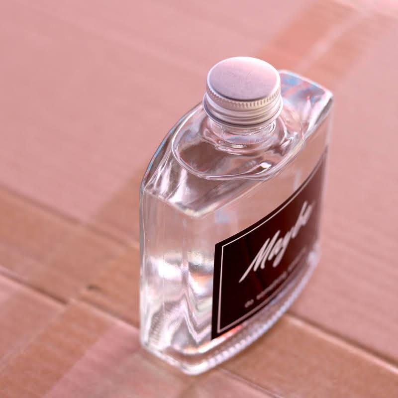 Chai Thủy Tinh Vuông Dẹp 250ml Nắp Nhôm