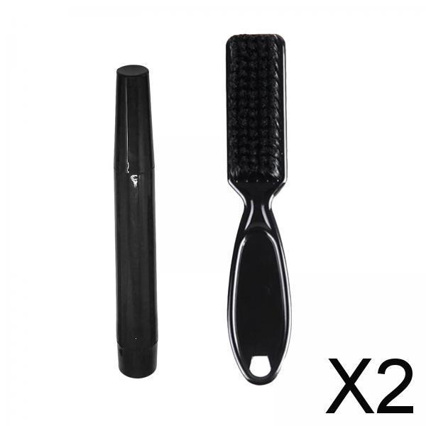 2xEyebrows Beard Pen Filler Beard Brush For Men Sweat Proof Black